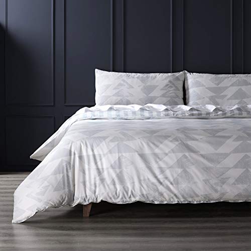 【中古】【未当て嵌める・未開封品】Exclusive Fabrics Furnishings トライアドスモークコットンパーケールプリントリバーシブル布団覆いかぶせる仕掛ける 第一人者