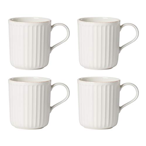 【中古】【未当て嵌める・未開封品】Lenox フレンチパール4点 ホタテ貝マグセット 3.3重量ポンド 白いこと