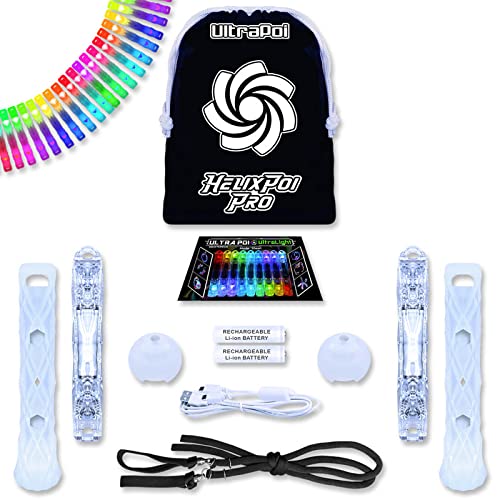 【中古】【未使用・未開封品】UltraPoi Helix Poi Pro 世界のお気に入りスピニングライトアップグロースティックフローポイボール LEDノブハンドルなし (Helix Poi Pro))