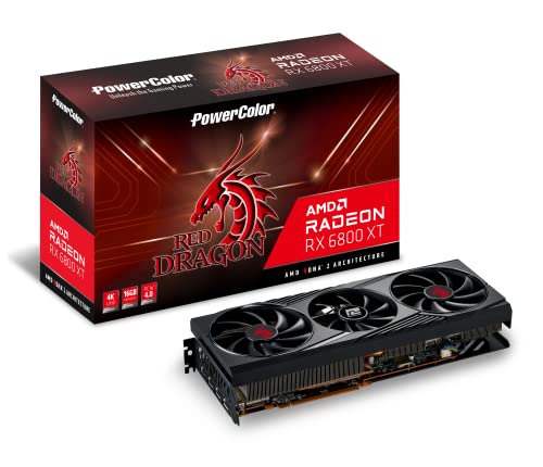 【中古】【未当てはめる・未開封品】PowerColor AMD Radeon RX 6800 XT積み上げる グラフィクス歌留多 オリジナルファンモデル RED DRAGON [AXRX 6800XT 16GBD6-3DHR/OC]