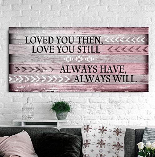 【中古】【未使用・未開封品】Sense Of Art | Love You Still | 素朴なベッドルーム装飾 | バレンタインデーギフト 彼女への愛 | カップルへのギフト(赤、60x27)