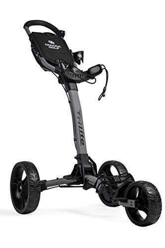 【中古】【未当てはめる・未開封品】OMADA GOLF Trilite ゴルフうしろ押し手押し車 | 軽さ 折りたたみ ゴルフ御徒面子照明ランプ | 薄墨色と黒いこと