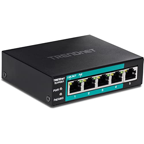 【中古】【未当て嵌める・未開封品】TRENDnet 6界面 非保護すること 弾丸道路イーサネット ロングレンジ PoE+ 取り替えっこ 4 x PoE+ 界面 2 x 弾丸道路イーサネットポート DIP取り替えっこ 10MbpsでPoE+
