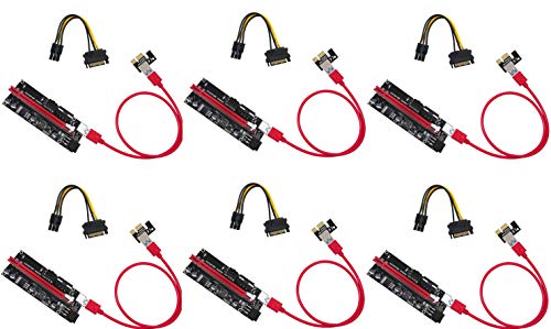 【中古】【未当てはめる・未開封品】6風呂敷き包み GPUライザー V009S ALB 仕入れ先PCIE ライザー 6いの一番 + MOLEX GPU マイニング ETH