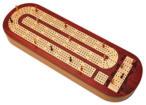 【中古】【未使用・未開封品】Palm Royal Handicrafts 木製クリベッジボード 連続 4 トラック ブラッドウッドとメープル製 ペグとカードの保管可能｜AJIMURA-SHOP