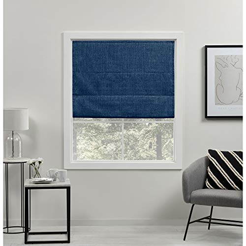 【中古】【未当て嵌める・未開封品】Exclusive Home Curtains アカディア トータルブラックアウト 人情本影法師、34x64、シャンブレーブルー