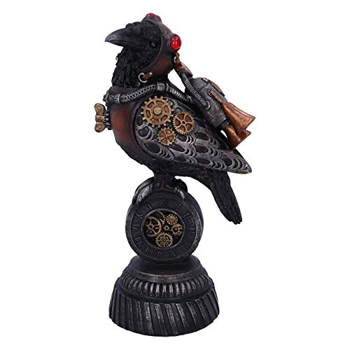 【中古】【未使用・未開封品】Nemesis Now スチームパンク リベット レイヴン 機械式 鳥 フィギュア 24cm ブロンズ｜AJIMURA-SHOP