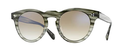 【中古】【未当てはめる・未開封品】Oliver Peoples Lewen ウォッシュドジェイド ソフトイエローグラデーションレンズ付き添い人 49-22-145粍 5453SU 49 1705K6
