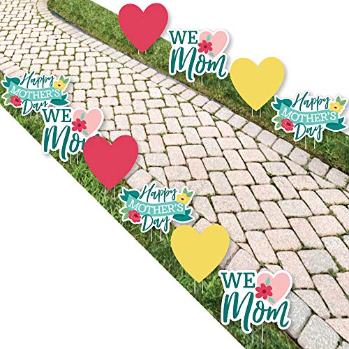 【中古】【未使用・未開封品】Big Dot of Happiness カラフルフローラルハッピー母の日 - ハート芝生デコレーション - Outdoor We Love Momパーティーヤードデコレーション -｜AJIMURA-SHOP