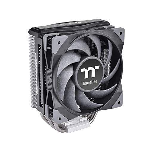 【中古】【未当て嵌める・未開封品】Thermaltake TOUGHAIR 310 170W TDP 中央処理装置空調設備 120粍 2000RPM 高静圧 PWM気違い 高性能銅ヒートパイプ付き添い人 CL-P074-AL12BL-A