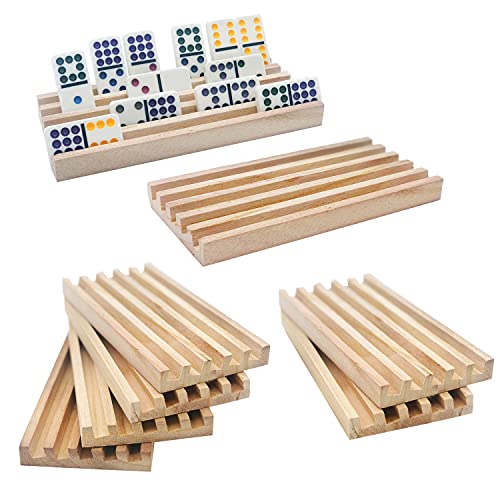 【中古】【未使用・未開封品】ESSAJOY ソリッドウッド メキシカントレイントレイ ドミノトレイ ラミーラック ドミノタイル ドミノ木製ホルダー 8個セット (Sサイズ)