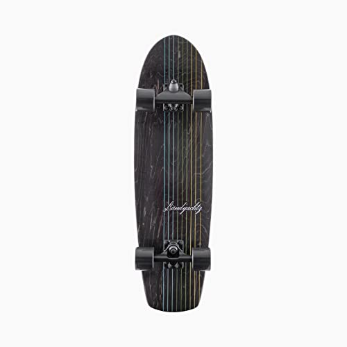 【中古】【未使用・未開封品】Landyachtz バターブラックライン ロングボード コンプリート