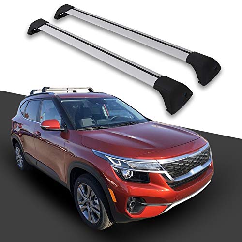【中古】【未使用・未開封品】etesan クロスバー 2個 Kia Seltos 2021 ロック可能なルーフラック クロスバー 耐荷重165ポンド|AJIMURA-SHOP