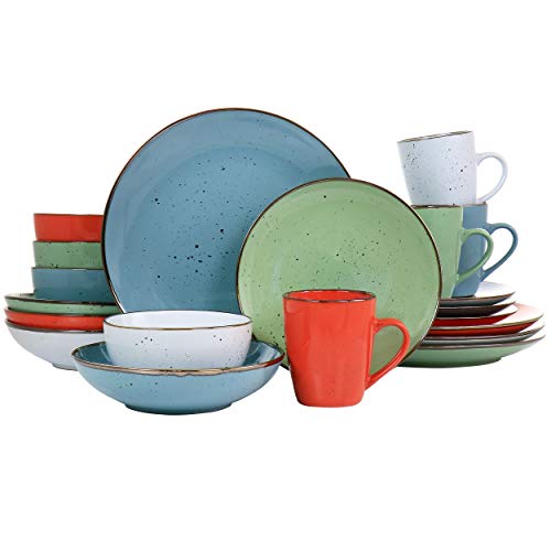 【中古】【未使用・未開封品】Elama ミックスアンドマッチ マルチカラー アソート食器セット 20ピース マルチカラー