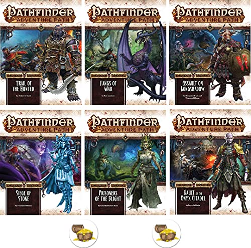 【中古】【未使用・未開封品】AMA Pathfinder Complete Adventure Path Ironfang Invasion 1~6個 宝箱ボタン2個付き