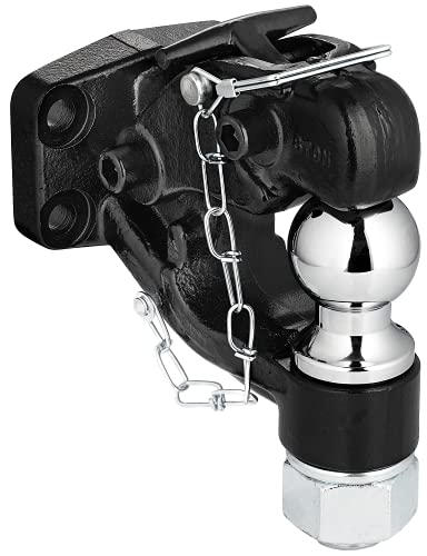 【中古】【未使用・未開封品】Goreks ピントルヒッチ 2インチトレーラーボールコンビネーション付き 高耐久ピントルフック 牽引荷重10,000ポンド