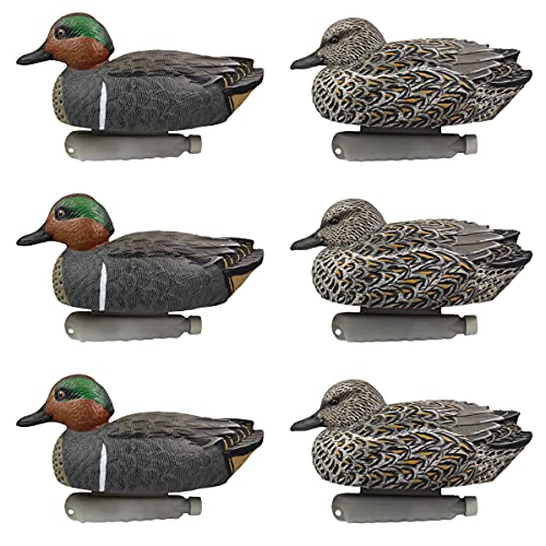 【中古】【未当てはめる・未開封品】優勝杯ド水鳥 ティールアヒル デコ | 人並み外れたに写実的な6個風呂敷き包み ティールダックフローターデコ 尊厳さのある座蒲団付き添い人