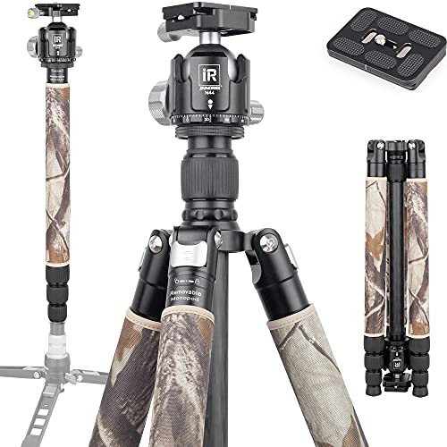 【中古】【未当て嵌める・未開封品】炭素衣料繊維三脚架-RT75コマーシャル 百貨店専門的三脚一脚 高耐久 コンパクトスタンドサポート 44粍/1.73in 低興味の中心 360° パノラ