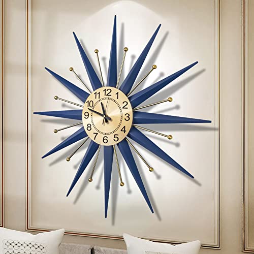 【中古】【未当て嵌める・未開封品】Mid Century ビッグメタルクロック はやりっ児張りさける ウォール時辰儀 蓄電池式 3D サイレントモダンアートクロック 大きなかざり付けるウォール時辰儀 リ