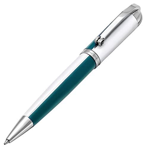【中古】【未使用・未開封品】Xezo Visionaryミディアム格納式ボールペン。 青緑と白の色。 500の限定版、シリアル化。 手作り