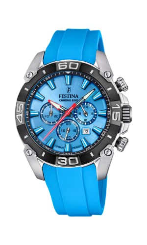 【中古】【未当て嵌める・未開封品】Festina F20544/6 メンズ ブルークロノバイク 2021 ウオッチ アプリカなし ストリップショー, No Aplica, ストリップショー