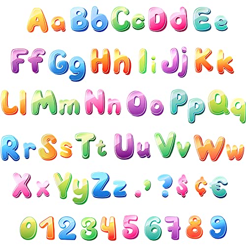 【中古】【未使用・未開封品】134ピース 5インチ 文字コンボセット 黒板教室用文字 切り抜き文字番号 掲示板のディスプレイ ホーム 学校 教室の装飾用 (フレッシュスタイル)
