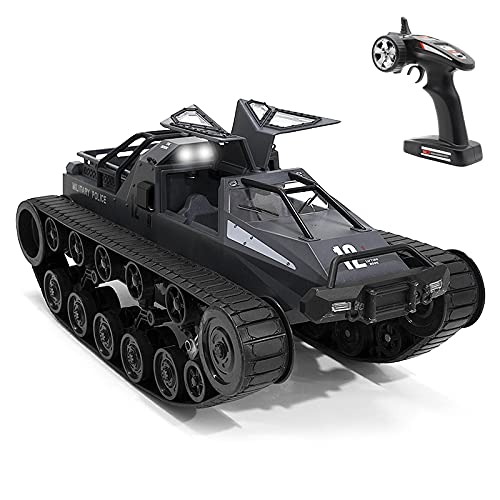 【中古】【未使用・未開封品】Leopmase リモコンクローラー 2.4GHz 高速タンク オフロード 4WD ドリフト RCタンク 陸軍 トラック 1/12 RCカー 子供と大人へのギフトに