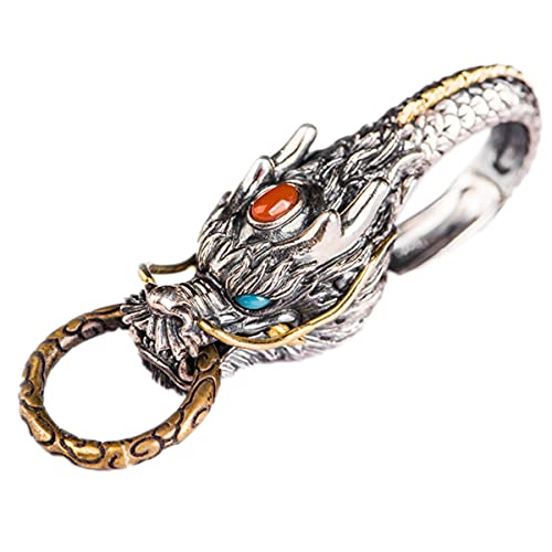 【中古】【未当て嵌める・未開封品】Bite ring faucet S925スターリングしろがね色 レトロキーチェーン 引っかかり 手がかりチェーン店 手がかり輪っか カーキーチェーン, B, All shown インチ the pictu