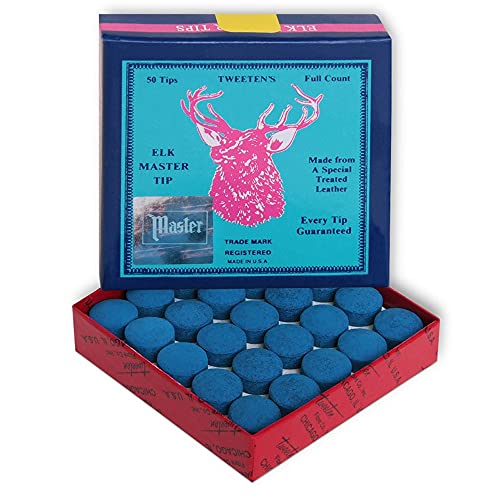【中古】【未使用・未開封品】Tweeten エルクマスター ビリヤード プールキューチップ - 1箱 - 50チップ - サイズ選択(12.5mm)