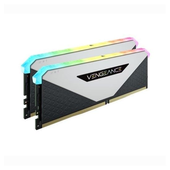 【中古】【未使用・未開封品】CORSAIR DDR4-16GB 3200MHz CL16 デスクトップPC用メモリ VENGEANCE RGB RT ホワイト 16GB [8GB&times;2枚] CMN16GX4M2Z3200C16W(2021新モデル optimi｜AJIMURA-SHOP