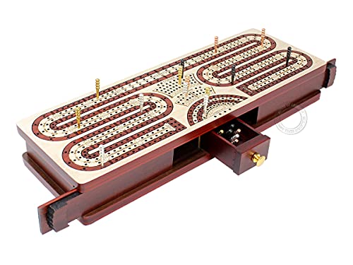 【中古】【未使用・未開封品】House of Cribbage - 連続クリベッジボード ツイストデザイン 4トラック - スライド蓋と引き出し スカンク コーナー スコアマーキングフィールド｜AJIMURA-SHOP