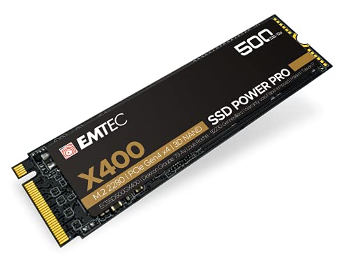 【中古】【未使用・未開封品】Emtec 500GB X400 Power Pro M.2 2280 PCIe Gen 4.0 x4 内蔵ソリッドステートドライブ (SSD) ECSSD500GX400|AJIMURA-SHOP
