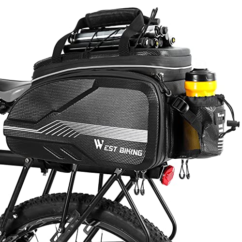 【中古】【未使用・未開封品】HONGYEA 自転車用自転車バッグ リアラック 防水 45L 大容量 自転車パニア バイク トランクバッグ 予備パッド入りフォームボトム 自転車パニア レ