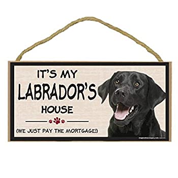 中古 輸入品 未使用 Imagine This Wood Breed Decorative Mortgage Sign Labrador Black By Imagine This Filmsdeculfrancais Com