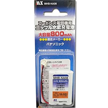 【中古】マクサー電機 パナソニックコードレスホン子機用充電池【HHR-TA3/1BA1 同等品】