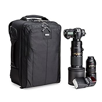 【中古】【未当て嵌める未開封】【国内置き目品】thinkTANKphoto 頭脳集団映し絵 写真機背嚢 エアポートアクセレレーター 26.1L パソコン納める可 黒いこと 004896