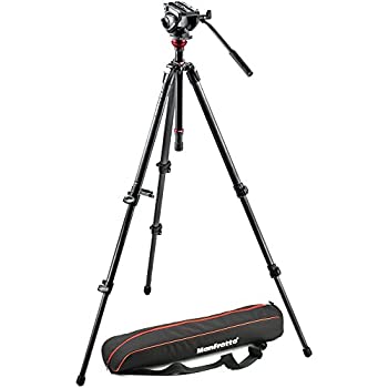 【中古】Manfrotto ビデオキット シングル3段 MDEVEマグファイバー MVH500AH-755CX3