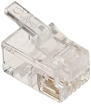 【中古】【未使用未開封】タローズ TARO'S RJ11/12モジュラープラグ/コネクタ 受話器カールコード用 4極4芯(4P4C) 100個入 エコ簡易パッケージ CRJ11-100P44