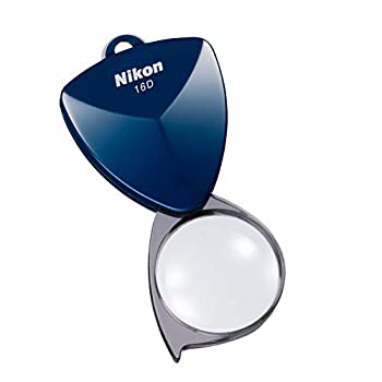 【中古】【未当て嵌める未開封】Nikon 持ちはこぶ型虫眼鏡 ニューポケットタイプルーペ16D(4倍) 十二時青色 N16DMB (日本製)