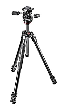 【中古】Manfrotto 三脚 290シリーズ XTRA アルミニウム 3段 3ウェイ雲台キット MK290XTA3-3W