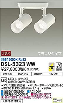 【中古】【未使用未開封】大光電機 スポットライト(LED内蔵) LED 8.1W×2灯 昼白色 5000K DSL-5323WW