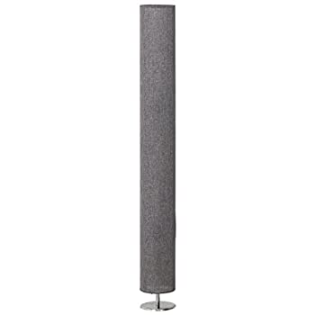 【中古】【未使用未開封】不二貿易 ファブリック フロアランプ ラウンド 高さ120cm (電球2個使用) グレー 32031