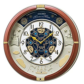 【中古】【未当て嵌める未開封】セイコークロック 置き時計・柱時計 茶メタリック 39×39×9.6糎 アナログ 仕組み トリプル選りぬき 一節 RE601B