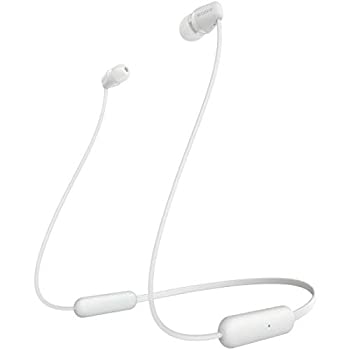 ソニー ワイヤレスイヤホン WI-C200 : Bluetooth対応 最大15時間連続再生 マイク付き 2019年モデル ホワイト WI-C200 WC