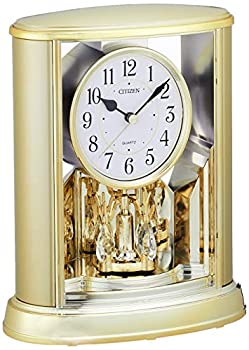 【中古】シチズン 置き時計 アナログ サルーン 金色 CITIZEN 4SG724-018|AJIMURA-SHOP