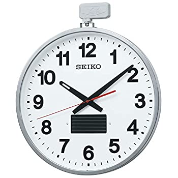 【中古】【未使用未開封】セイコー クロック ソーラー 屋外用 大型 電波 掛け時計 527×450×78 金属枠 SF211S SEIKO