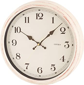 【中古】NOA Aerial Retro(電波時計 エアリアル レトロ)掛け時計 ホワイト W-571 WH