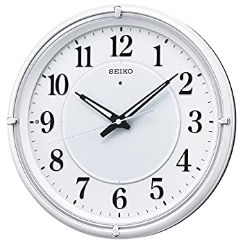 【中古】セイコー 時辰儀 柱時計 自動小銃点灯 電磁波 アナログ 夜でも見える ファインライト NEO ネオ 白 パール KX393W SEIKO