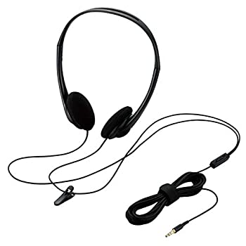 【中古】エレコム ステレオヘッドホン オープンエアー型 音量調整付 モノラル/ステレオ切替スイッチ付 からまりにくいフラットなロングケーブル 5.0m EHP