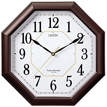 【中古】ランデックス(Landex) 柱時計 電磁波 アナログ ハイパーエイト 暮夜秒針食い留める うす暗い赤銅色 YW9138DBR